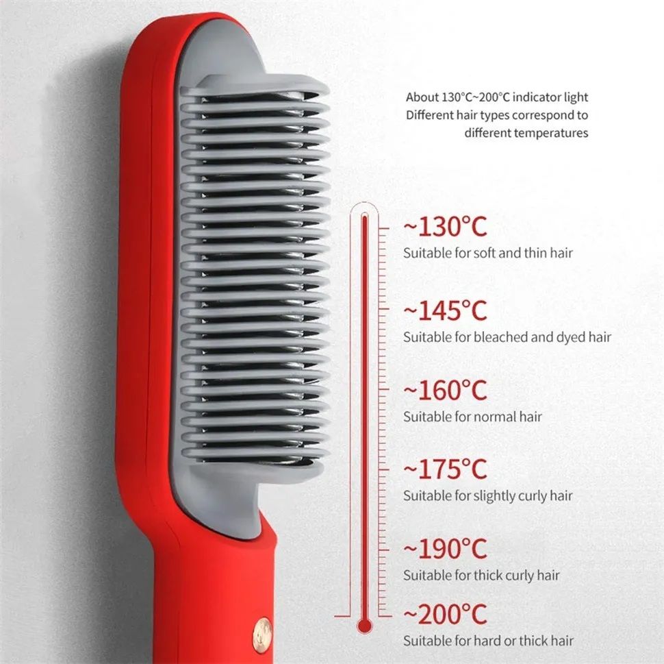 909 Fast Heat Hair Straightener Brush – Get Smooth, Silky & Frizz-Free Hair in Minutes (Multi-Color)