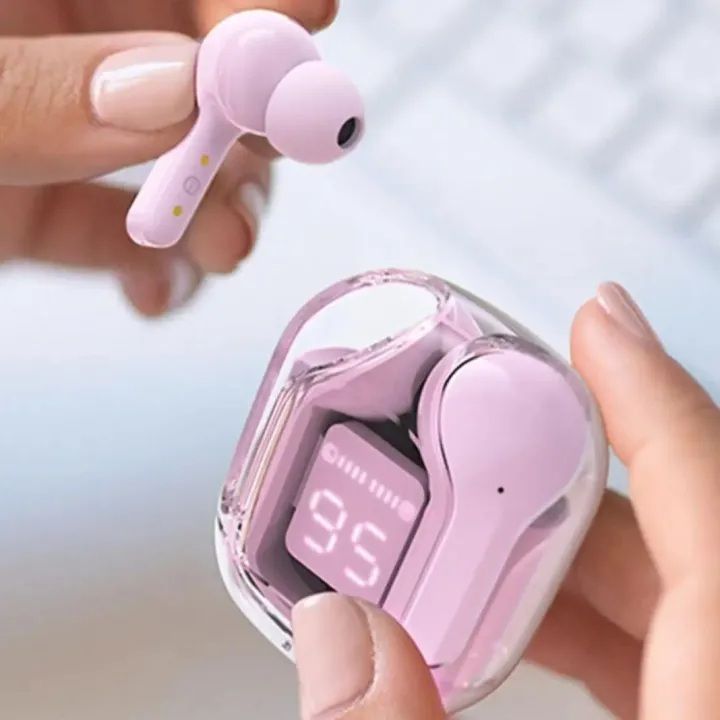 Air31 Wireless Earbuds – Crystal Transparent Design with Bluetooth Connectivity