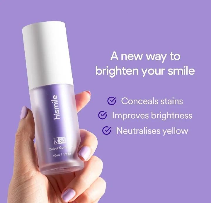 Hismile V34 Purple Whitening Toothpaste – Instantly Brightens, Removes Stains & Fights Yellowing for Fresh, Healthy Teeth & Gums