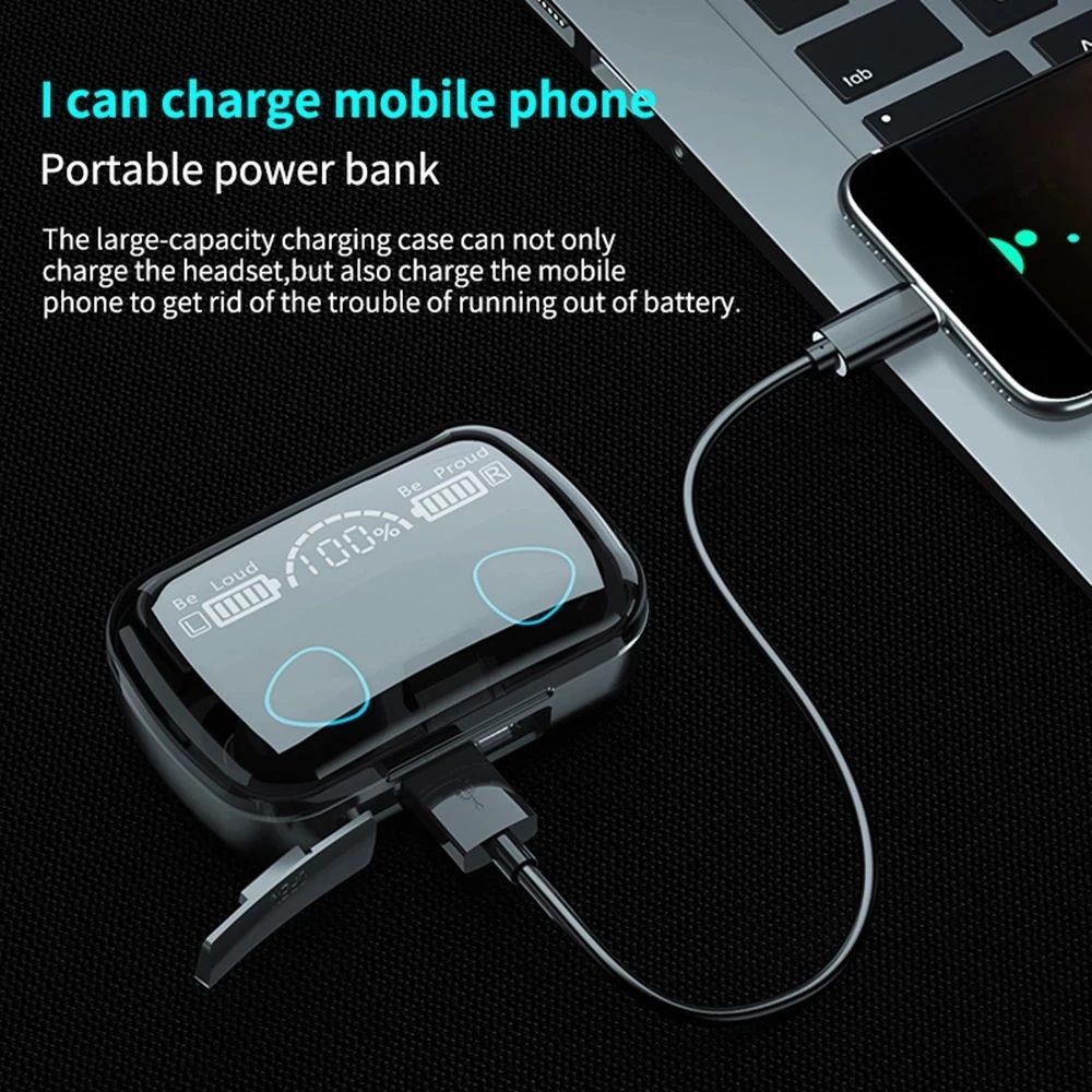 M10 TWS Wireless Earbuds β Bluetooth 5.1 Headphones with Touch Control, Waterproof Design & 9D HiFi Sound