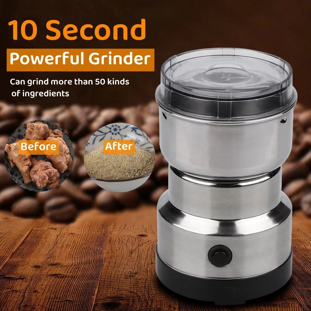 RAF Mini Electric Grinder β Powerful Stainless Steel Coffee & Spice Grinder Machine (220V)