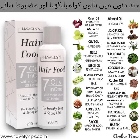 ✨ Havelyn Hair Food Oil | 100% Herbal Formula to Stop Hair Fall, Boost Growth & Add Shine Naturally