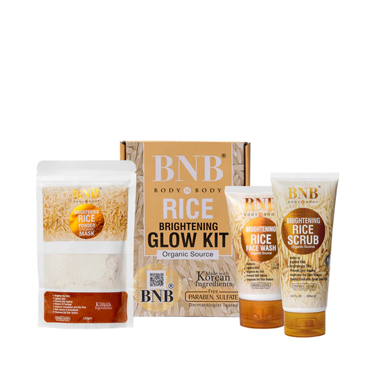 BNB Rice Extract Bright & Glow Kit (Pack of 3) – Golden Cap Edition with Gift Box