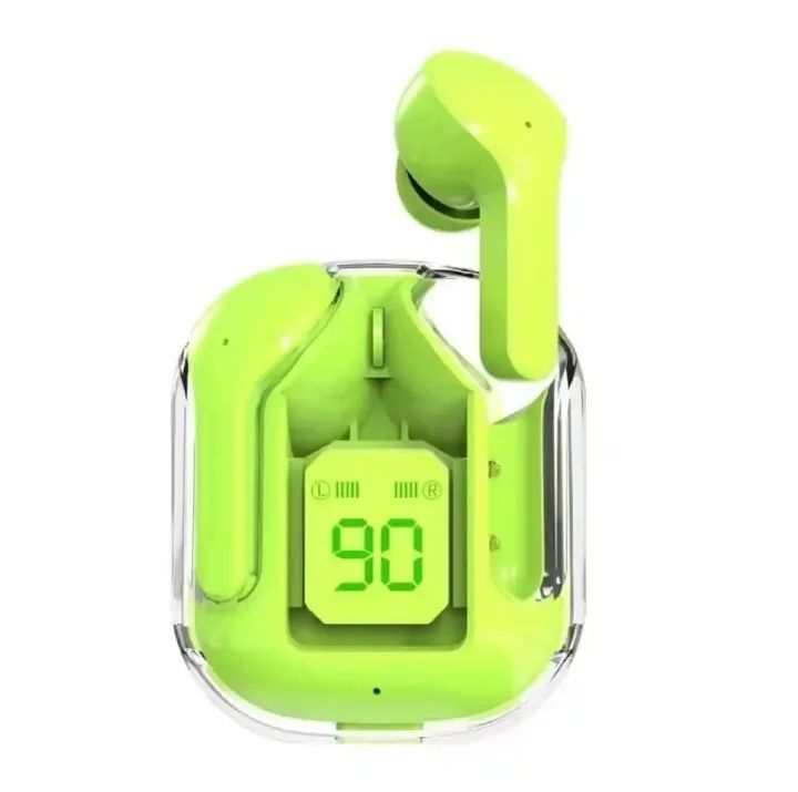 Air31 Wireless Earbuds – Crystal Transparent Design with Bluetooth Connectivity