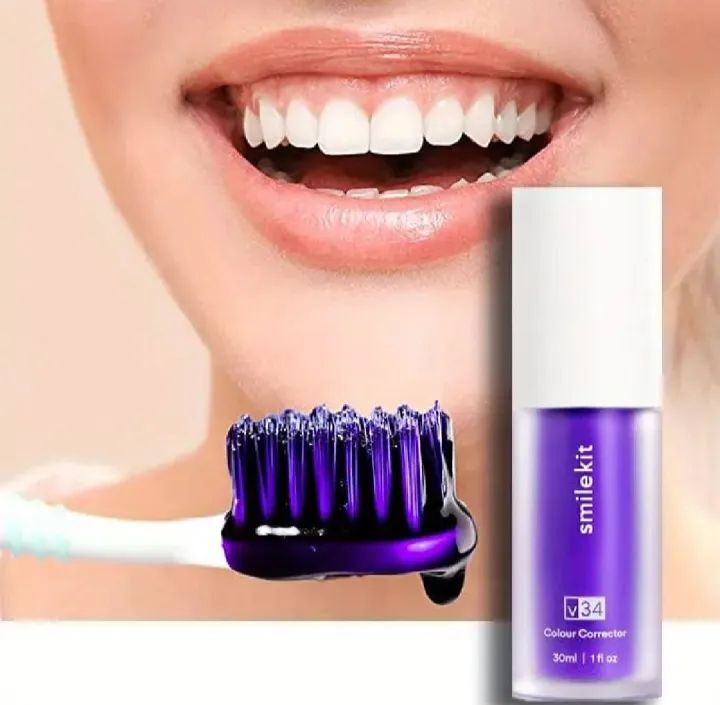 Hismile V34 Purple Whitening Toothpaste – Instantly Brightens, Removes Stains & Fights Yellowing for Fresh, Healthy Teeth & Gums
