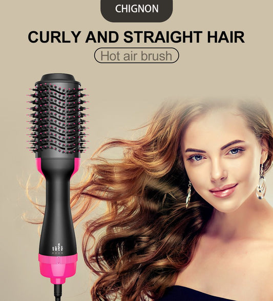 One-Step Hot Air Brush – 4-in-1 Hair Dryer, Straightener, Curler & Volumizing Comb (Salon Style at Home)