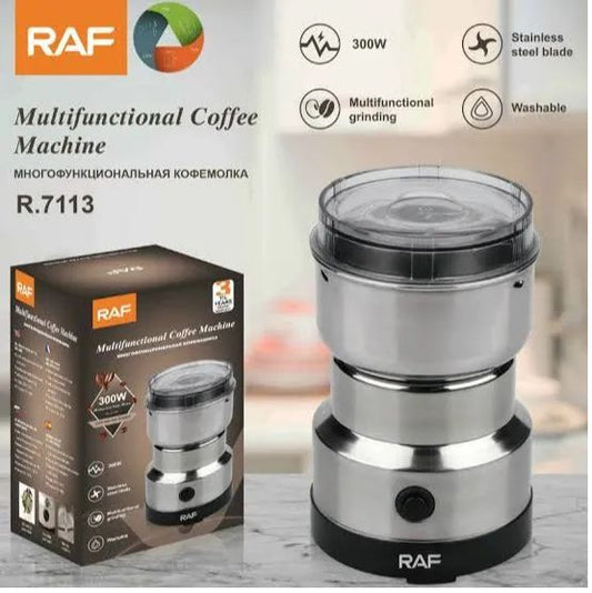 RAF Mini Electric Grinder – Powerful Stainless Steel Coffee & Spice Grinder Machine (220V)